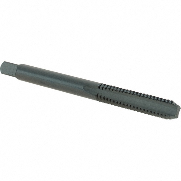 Straight Flute Tap: #10-24 UNC, 2 Flutes, Bottoming, 2B/3B Class of Fit, High Speed Steel, Oxide Coated