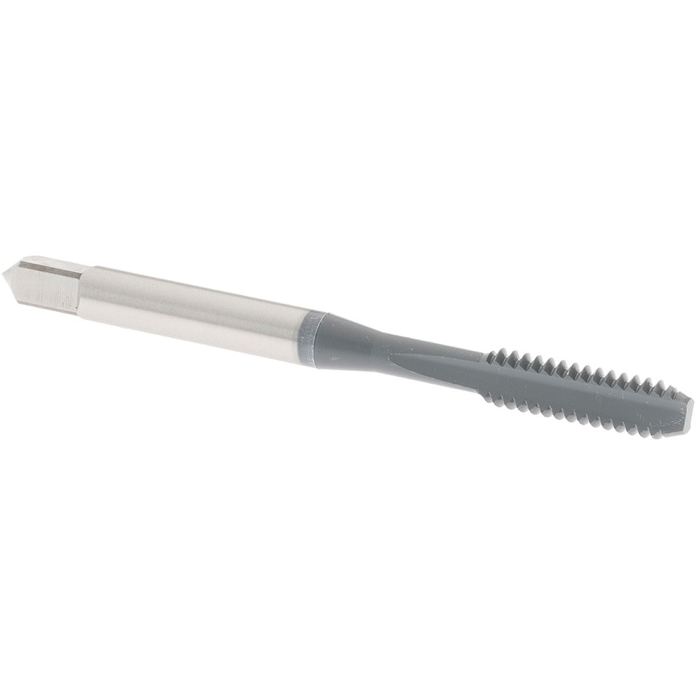 Straight Flute Tap: #10-24 UNC, 2 Flute, Bottoming Chamfer, 2B & 3B Class of Fit, High-Speed Steel