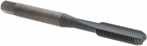 Straight Flute Tap: #10-32 UNF, 2 Flutes, Bottoming, 2B Class of Fit, High Speed Steel, Oxide Coated