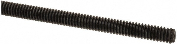 Threaded Rod: 1/4-20, 6' Long, Medium Carbon Steel