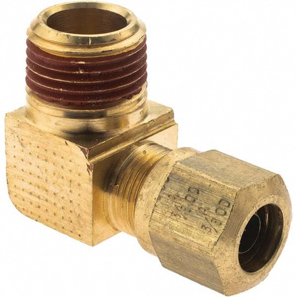 Compression Tube Male Elbow: 3/8