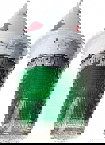 Flashing & Steady Light: Green, Pendant Mount, 120VAC