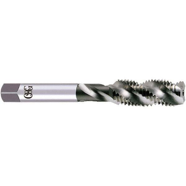 #3-48 UNC, 2 Flute, 50&deg; Helix, Bottoming Chamfer, Bright Finish, High Speed Steel Spiral Flute STI Tap