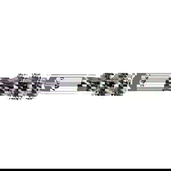 5/8-11 UNC, 4 Flute, 50&deg; Helix, Bottoming Chamfer, Bright Finish, High Speed Steel Spiral Flute STI Tap