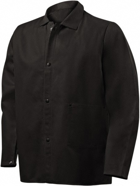 Flame Resistant/Retardant Jacket: Size 4X-Large, Cotton & Nylon, Snaps Closure