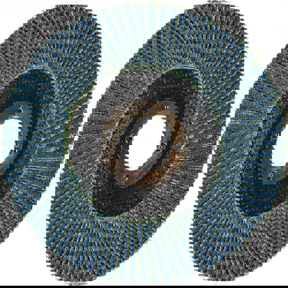 Flap Discs; Disc Diameter: 4-1/2 ; Center Hole Size: 5/8-11 ; Center Hole Thread Size: 5/8-11 ; Flap Disc Type: Type 29 ; Grit: 36 ; Abrasive Material: Zirconia Alumina