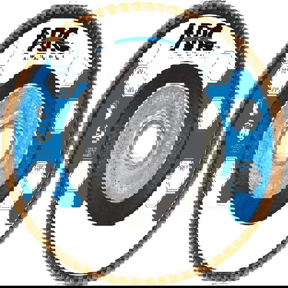 Flap Discs; Disc Diameter: 4-1/2 ; Center Hole Size: 5/8-11 ; Center Hole Thread Size: 5/8-11 ; Flap Disc Type: Type 29 ; Grit: 40 ; Abrasive Material: Zirconia Alumina