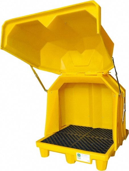Spill Pallet: 4 Drum, 66 gal, 6,000 lb, Polyethylene