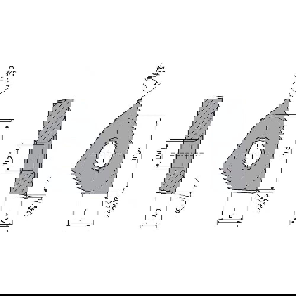 Indexable Drill Insert: WOEX K10, Carbid