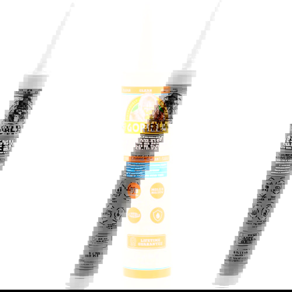 Caulk & Sealants; Chemical Type: Silicone ; Container Size: 10 fl oz ; Container Type: Cartridge ; Color: Clear ; Application: Kitchen, Bath, Window, Door, Plumbing, Gutters, Auto, Marine & More ; Full Cure Time: 24 hr