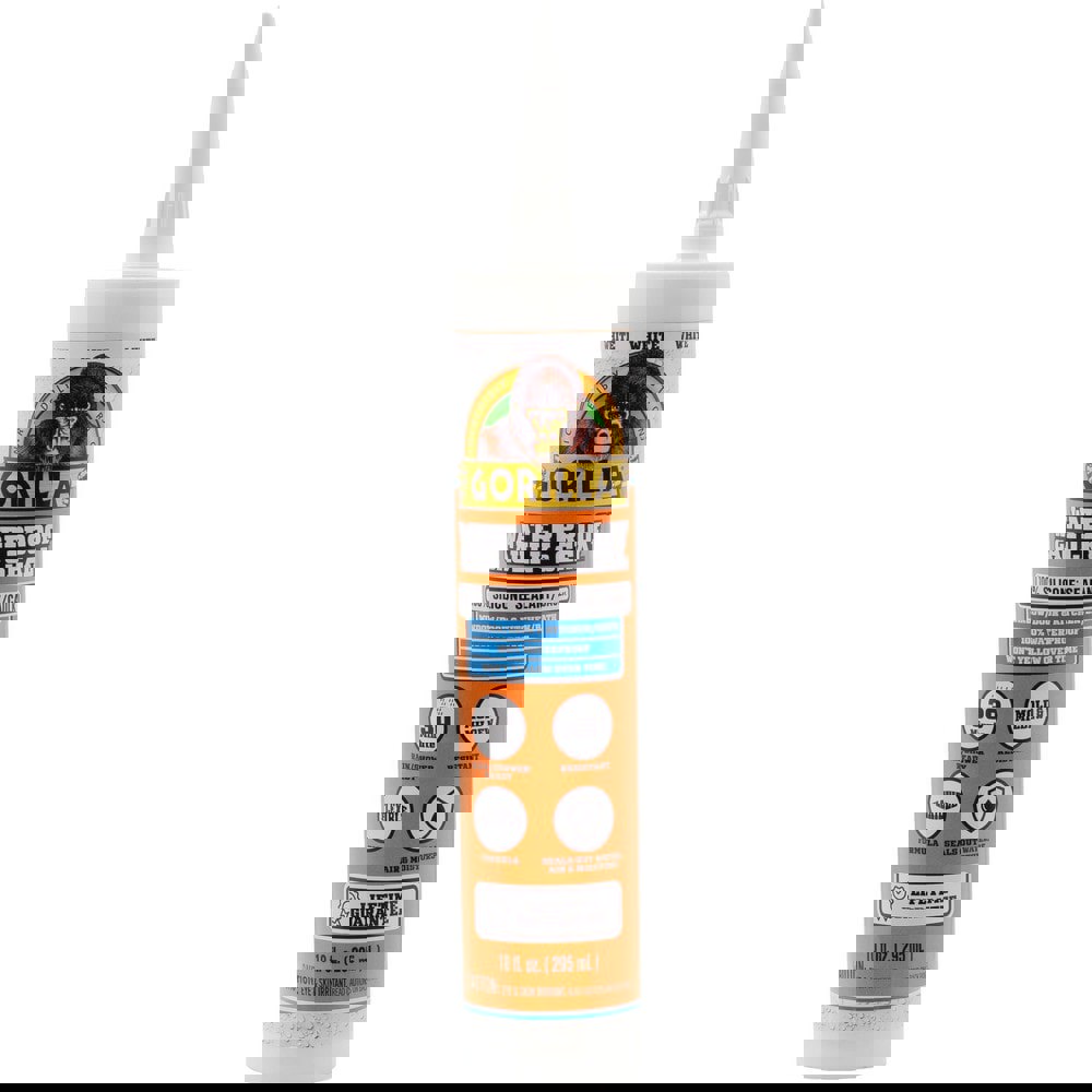 Caulk & Sealants; Chemical Type: Silicone ; Container Size: 10 fl oz ; Container Type: Cartridge ; Color: White ; Application: Kitchen, Bath, Window, Door, Plumbing, Gutters, Auto, Marine & More ; Full Cure Time: 24 hr