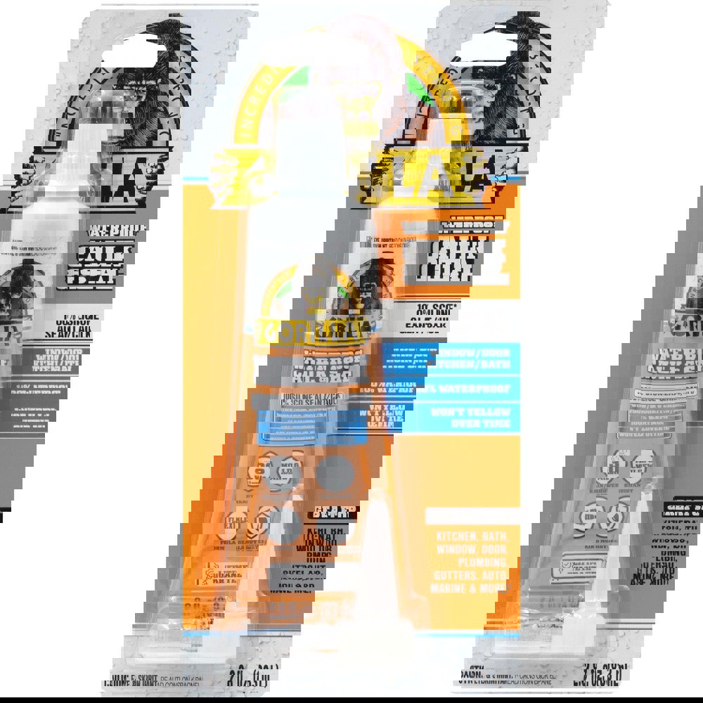 Caulk & Sealants; Chemical Type: Silicone ; Container Size: 2.8 oz ; Container Type: Tube ; Color: White ; Application: Kitchen, Bath, Window, Door, Plumbing, Gutters, Auto, Marine & More ; Full Cure Time: 24 hr