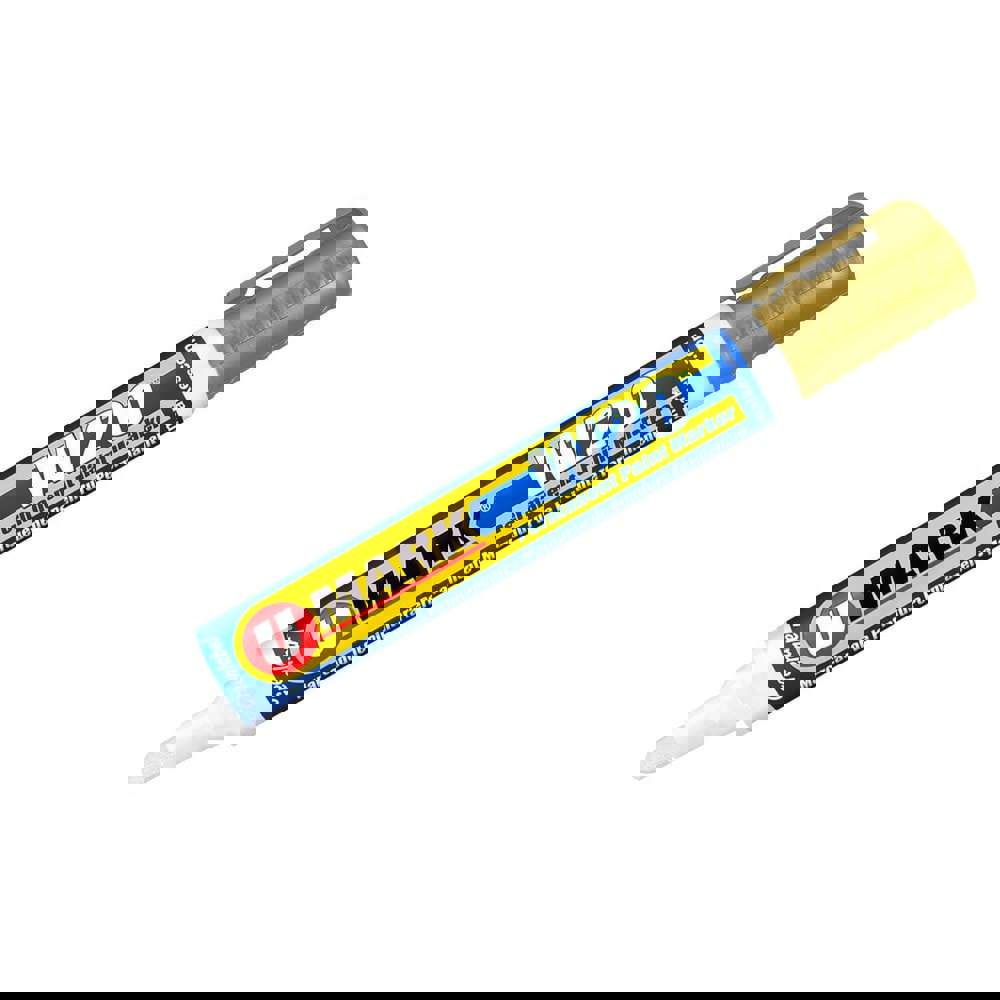 Markers & Paintsticks; Marker Type: Liquid Paint Marker; Tip Shape: Bullet; Chisel; Color: Gold; Ink Type: Xylene-free; Water Base; Fade Resistant; Water Resistant; Tip Type: Reversible; Bullet; Chisel; For Use On: Wood; Glass; Cardboard; Plastic; Metal;
