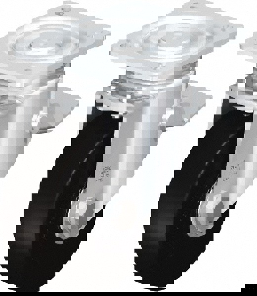 Swivel Top Plate Caster: Solid Rubber, 5