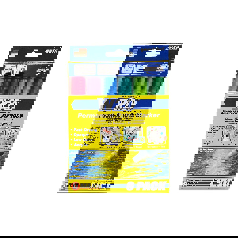 Markers & Paintsticks; Marker Type: Liquid Paint Marker; Tip Shape: Bullet; Chisel; Color: Dark Green; Pink; Dark Blue; Teal; Dark Purple; Green; Ink Type: Water Base; Fade Resistant; Water Resistant; Tip Type: Reversible; Bullet; Chisel; For Use On: Wood