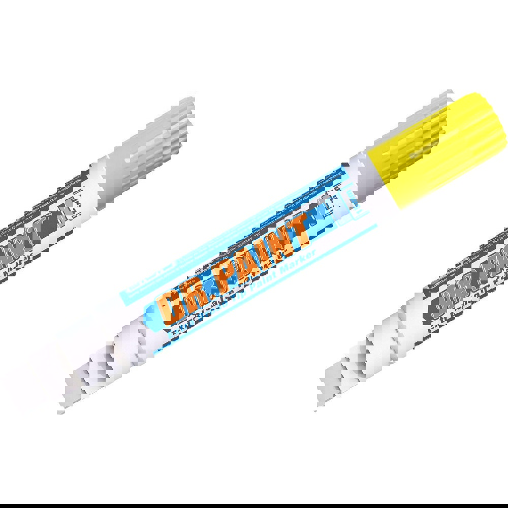 Markers & Paintsticks; Marker Type: Liquid Paint Marker; Tip Shape: Chisel; Color: Yellow; Ink Type: Water Base; Fade Resistant; Water Resistant; Tip Type: Broad; Large; Chisel; For Use On: Posters; Glass; Canvas; Paper; Plastic; Rubber; Stone; Stroke Wid