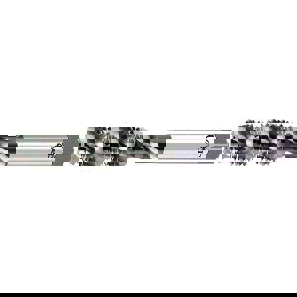 M2.5x0.45 Metric, 2 Flute, 50&deg; Helix, Semi-Bottoming Chamfer, Bright Finish, High Speed Steel Spiral Flute STI Tap