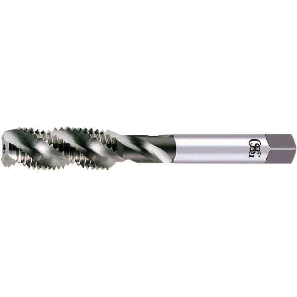 M18x2.50 Metric, 4 Flute, 50&deg; Helix, Semi-Bottoming Chamfer, Bright Finish, High Speed Steel Spiral Flute STI Tap