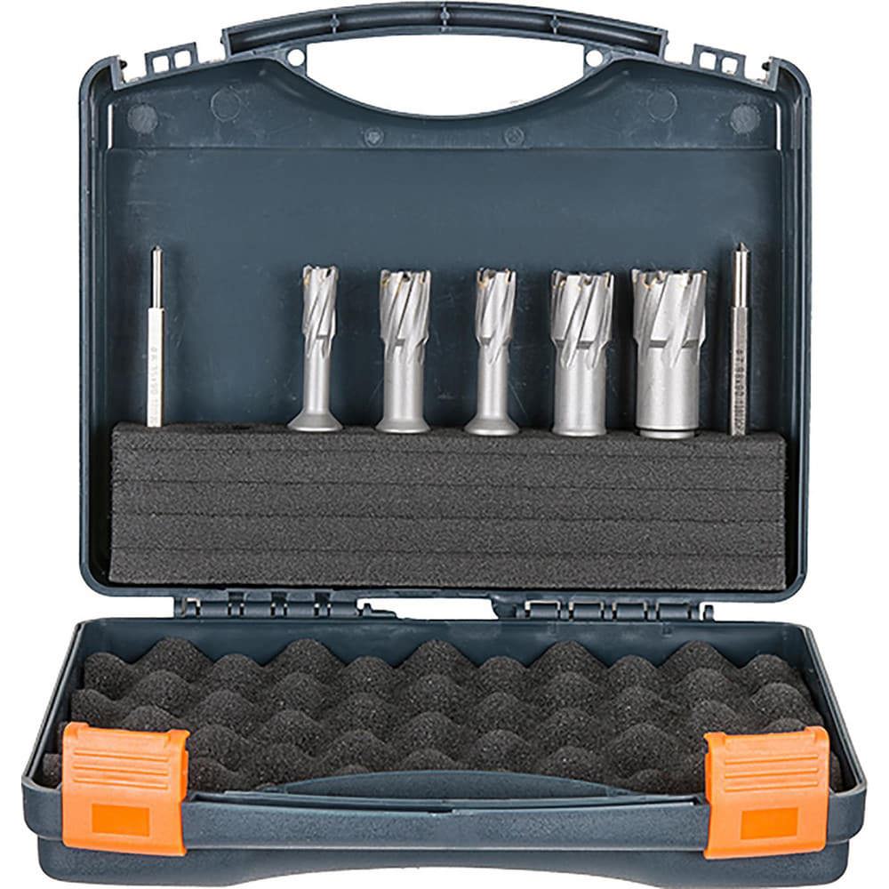Annular Cutter Sets; Minimum Cutter Diameter: 0.5625; 0.6875; 0.8125; 0.9375; 1.0625in ; Maximum Cutter Diameter: 0.5625; 0.6875; 0.8125; 0.9375; 1.0625in ; Coated: Coated; Uncoated ; Coating: Bright/Uncoated