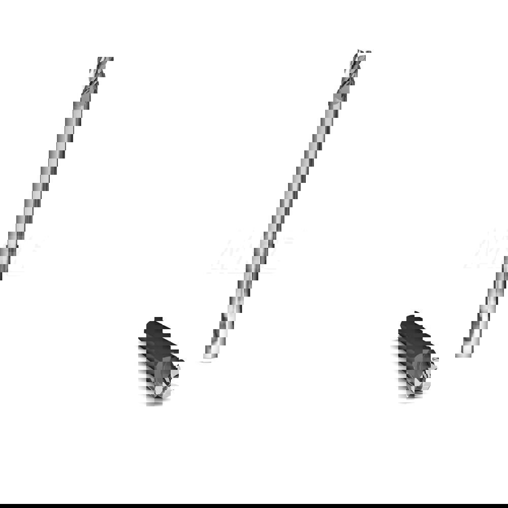 Square End Mill: 3/8'' Dia, 1/2'' LOC, 3/8'' Shank Dia, 2-1/2'' OAL, 3 Flutes, Solid Carbide