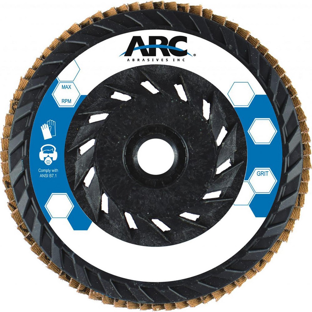 Flap Discs; Disc Diameter: 4-1/2 ; Center Hole Size: 5/8-11 ; Center Hole Thread Size: 5/8-11 ; Flap Disc Type: Type 29 ; Grit: 60 ; Abrasive Material: Zirconia Alumina