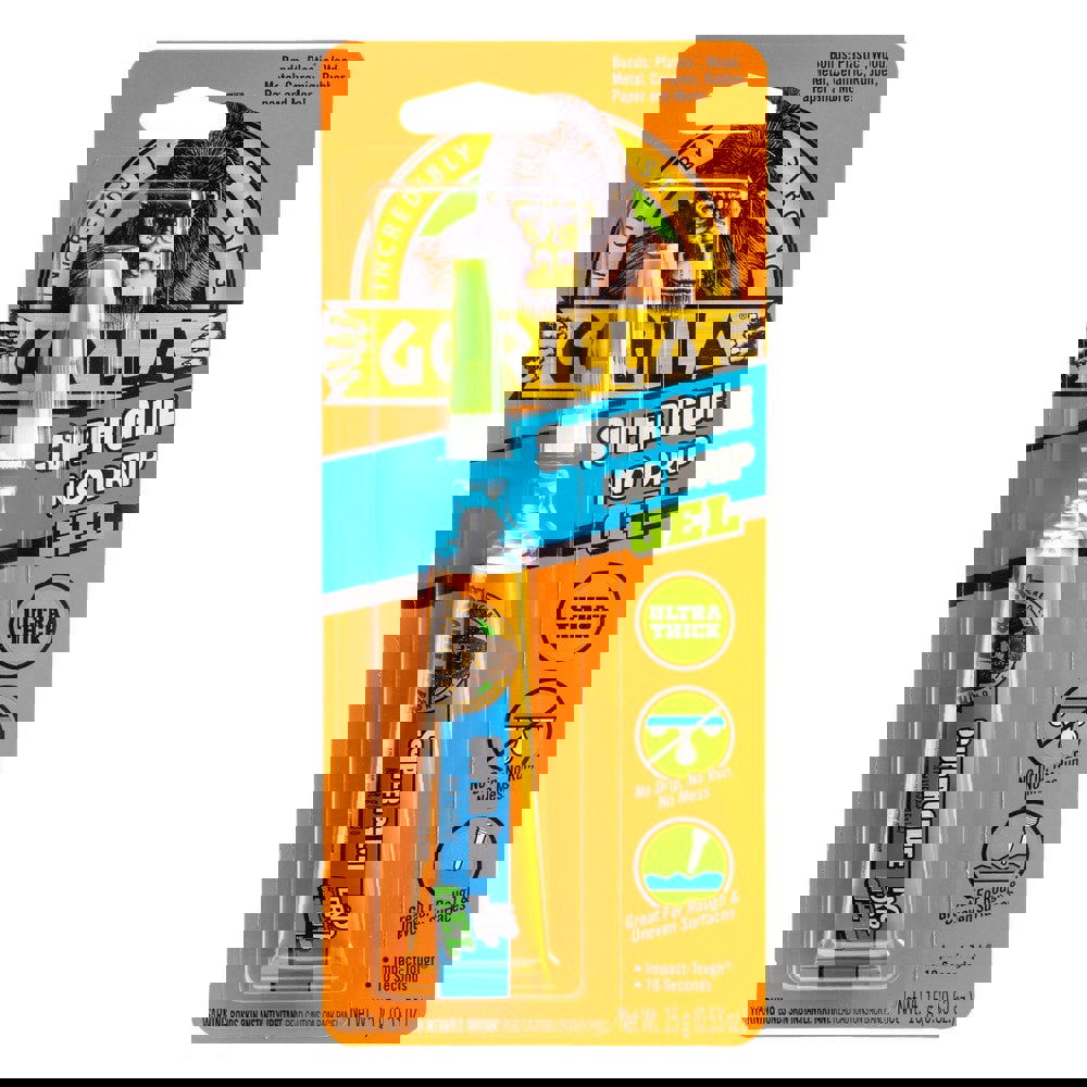 Super Glue: 0.53 oz Tube, Clear