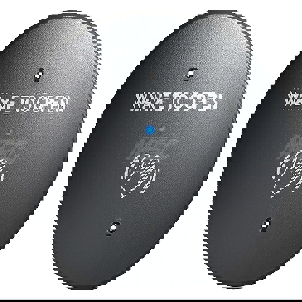 Push Plates; Material: Polycarbonate ; Width (Inch): 6 ; Overall Length (Inch): 6.00 ; Shape: Round ; Plate Thickness: 0.2500 ; Touchless: Yes