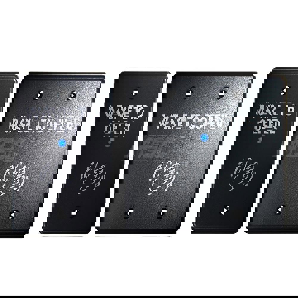 Push Plates; Material: Polycarbonate ; Width (Inch): 5 ; Overall Length (Inch): 4.50 ; Shape: Square ; Plate Thickness: 0.2500 ; Touchless: Yes