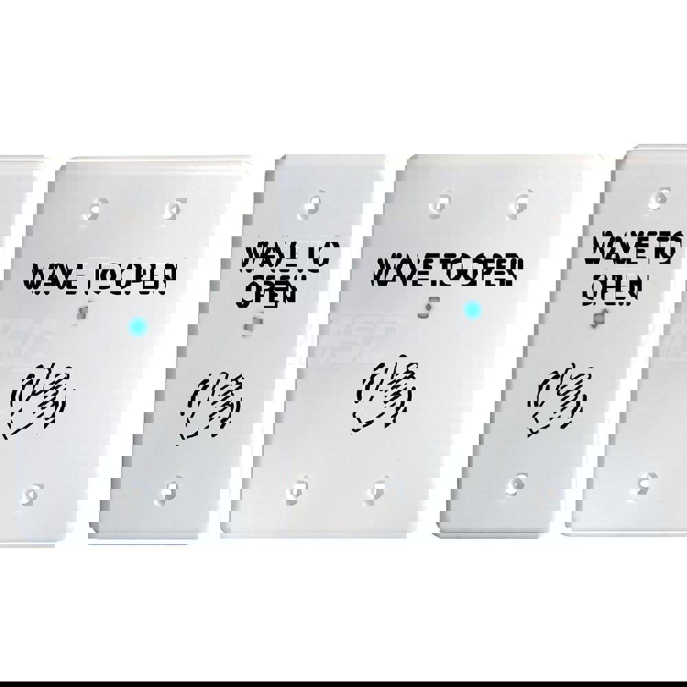 Push Plates; Material: Polycarbonate ; Width (Inch): 5 ; Overall Length (Inch): 4.50 ; Shape: Square ; Plate Thickness: 0.2500 ; Touchless: Yes