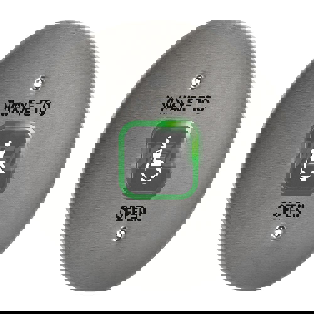 Push Plates; Material: Stainless Steel ; Width (Inch): 6 ; Overall Length (Inch): 6.00 ; Finish/Coating: Stainless Steel ; Shape: Round ; Plate Thickness: 0.1875