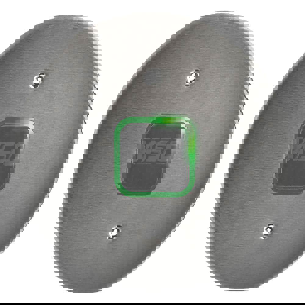 Push Plates; Material: Stainless Steel ; Width (Inch): 6 ; Overall Length (Inch): 6.00 ; Finish/Coating: Stainless Steel ; Shape: Round ; Plate Thickness: 0.1875