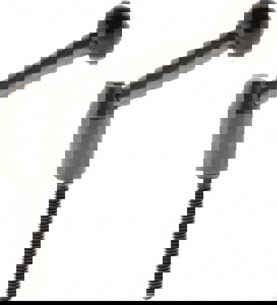 Metric Size Threaded Stud Adjustable Clamping Handle: M10 x 1.50 Thread, 16 mm Hub Dia, Steel