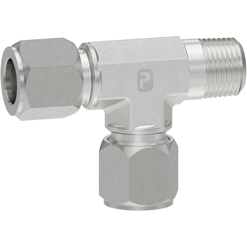 Flareless Bite-Type Tube Male Run Tee: 1/2