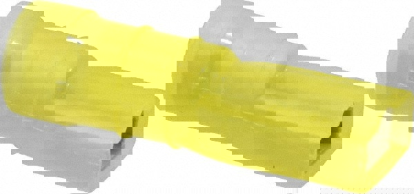 Wire Disconnect: Female, Yellow, Nylon, 12-10 AWG, 1/4