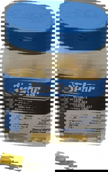 D Shaped Ring Terminal: Partially Insulated, 12 to 10 AWG, Crimp Connection