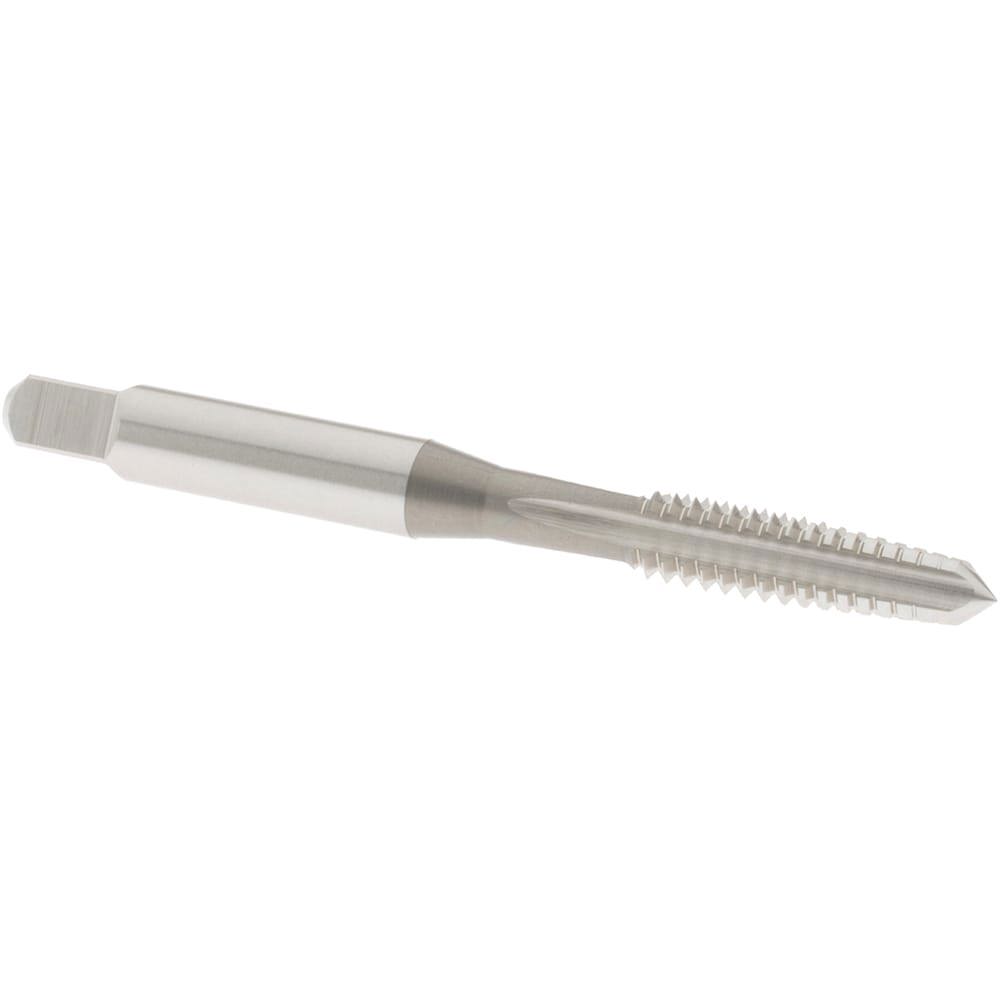 Straight Flute Tap: 1/4-20 UNC, 4 Flute, Taper Chamfer, High-Speed Steel, Bright/Uncoated Finish