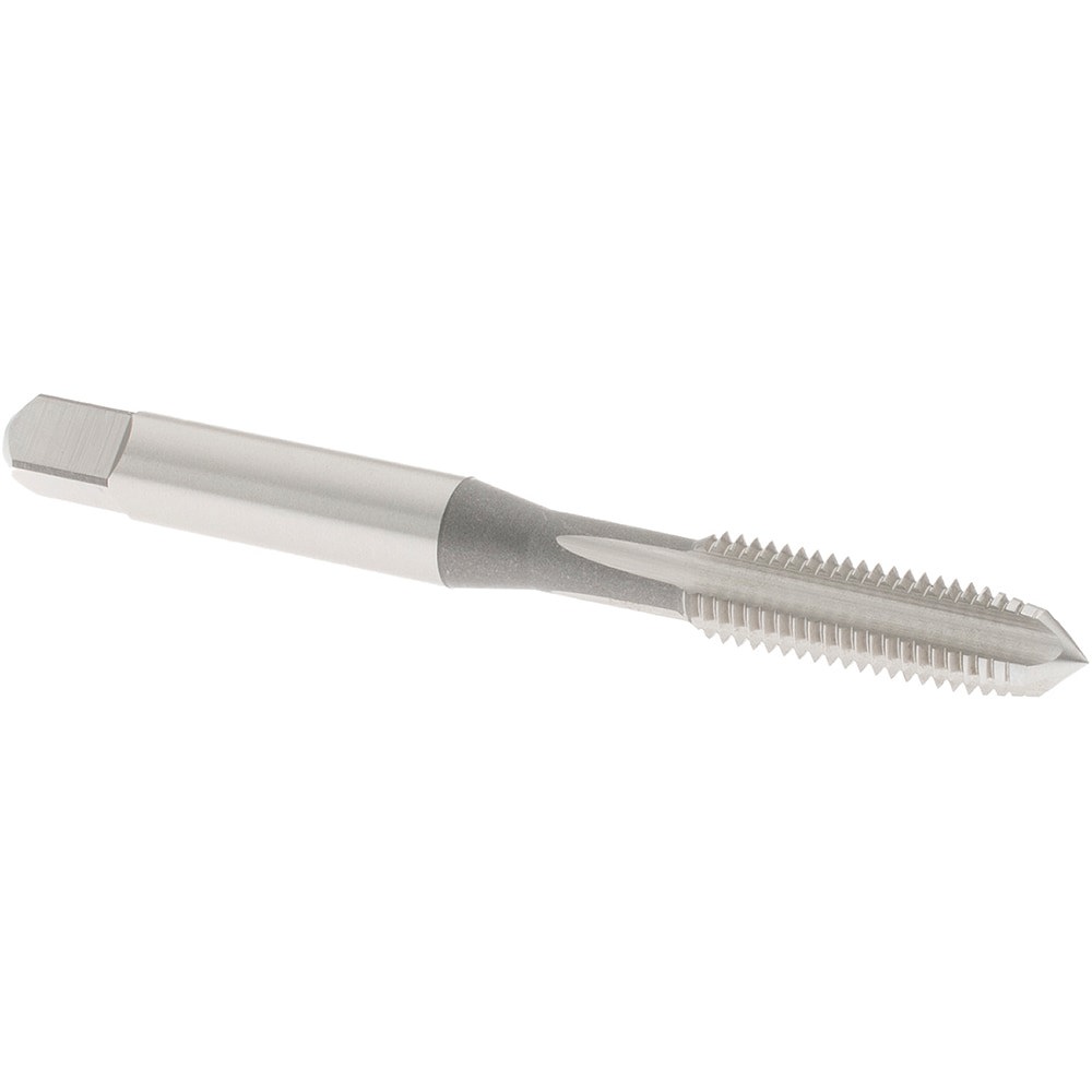 Straight Flute Tap: 1/4-28 UNF, 4 Flute, Plug Chamfer, High-Speed Steel, Bright/Uncoated Finish