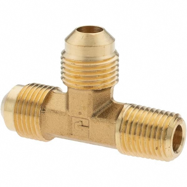 Brass Flared Tube Male Run Tee: 3/8