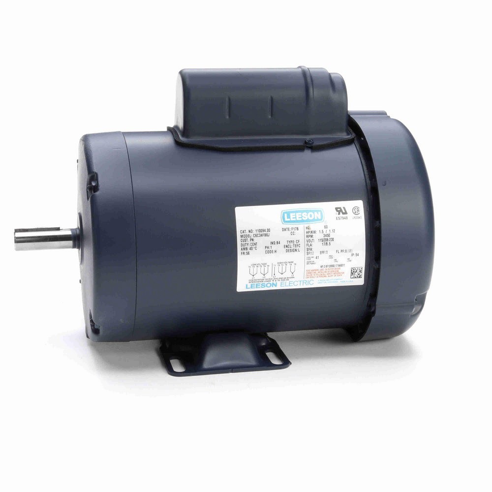 Capacitor Start Induction Run AC Motor: TEFC Enclosure