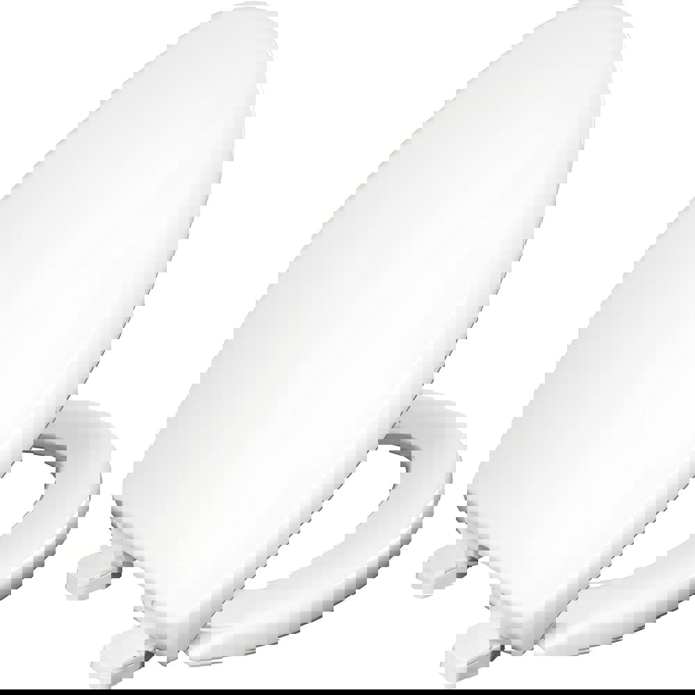 Toilet Seats; Type: Standard; Closed ; Style: Elongated ; Material: Plastic ; Color: White ; Outside Width: 14.313in (Inch); Inside Width: 8.1250in (Inch)