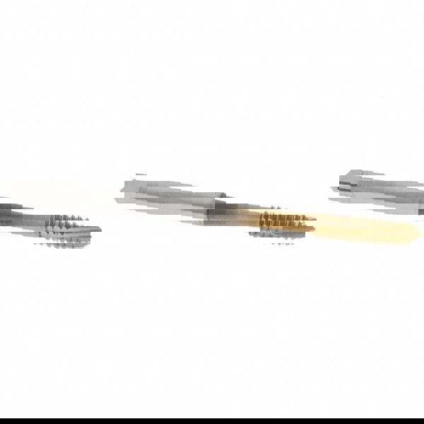 Spiral Point Tap: #6-32 UNC, 3 Flutes, Plug Chamfer, HSS-E-PM, TiN Coated