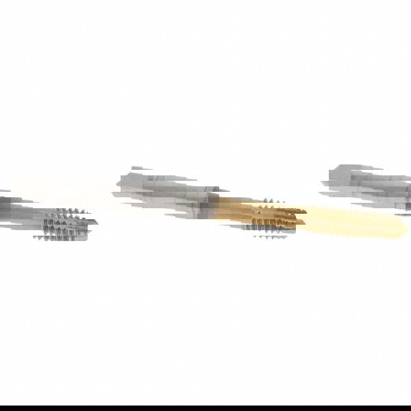 Spiral Point Tap: #8-32 UNC, 3 Flutes, Plug Chamfer, 2B Class of Fit, HSS-E-PM, TiN Coated