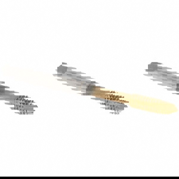 Spiral Point Tap: #8-32 UNC, 3 Flutes, Plug Chamfer, HSS-E-PM, TiN Coated