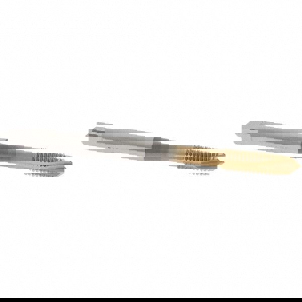 Spiral Point Tap: #10-32 UNF, 3 Flutes, Plug Chamfer, HSS-E-PM, TiN Coated