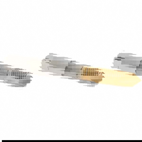 Spiral Point Tap: 3/8-24 UNF, 3 Flutes, Plug Chamfer, 3B Class of Fit, HSS-E-PM, TiN Coated