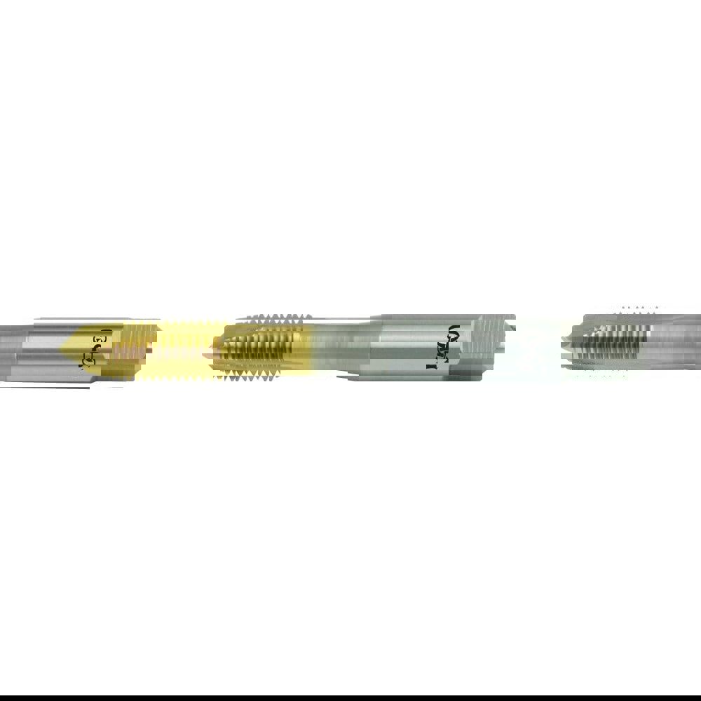 Spiral Point Tap: 3/8-24 UNF, 3 Flutes, Plug Chamfer, HSS-E-PM, TiN Coated