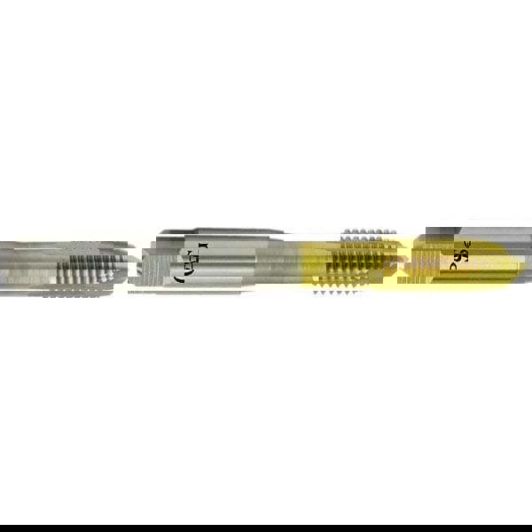 Spiral Point Tap: #8-32 UNC, 3 Flutes, Plug Chamfer, HSS, TiN Coated