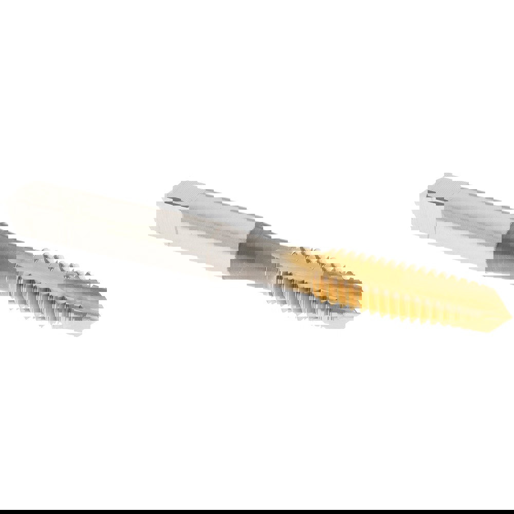 Spiral Point Tap: 5/16-18 UNC, 3 Flutes, Plug Chamfer, HSS-E-PM, TiN Coated