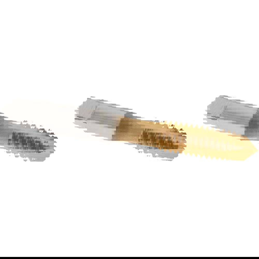 Spiral Point Tap: 3/8-16 UNC, 3 Flutes, Plug Chamfer, HSS-E-PM, TiN Coated