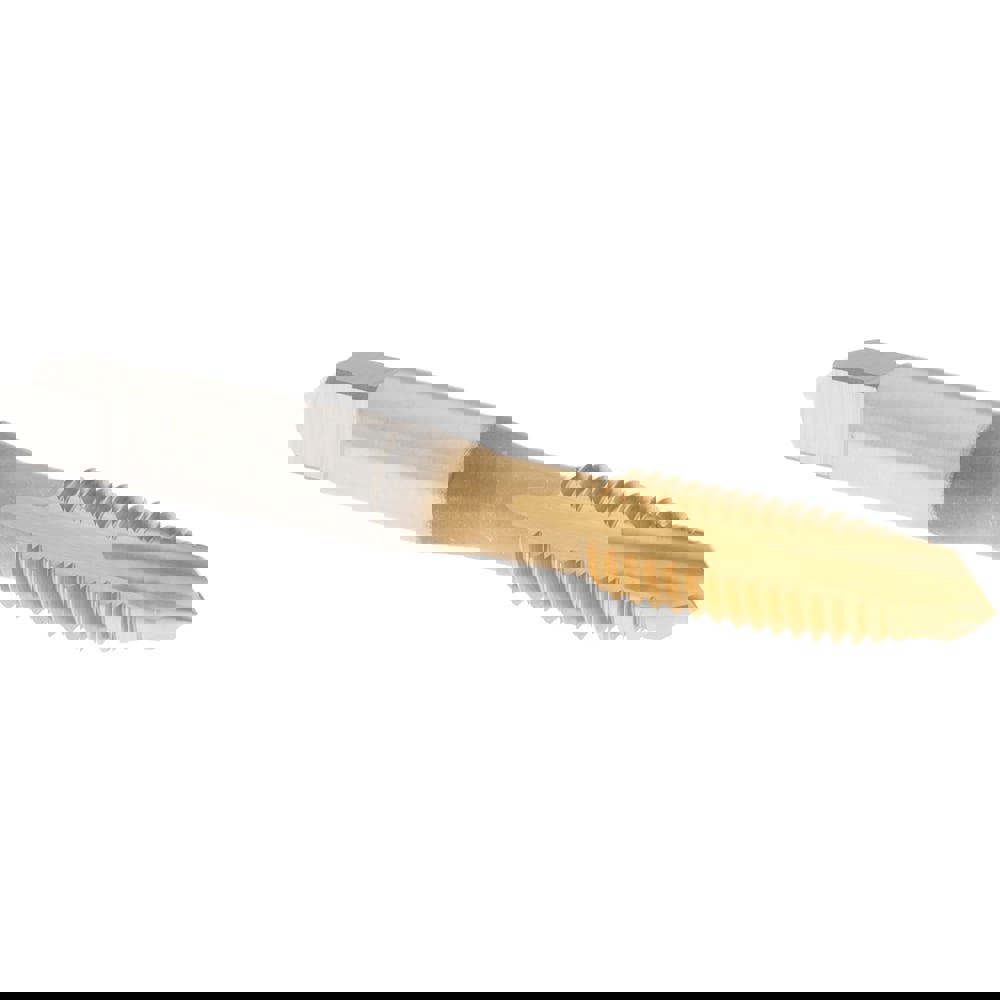 Spiral Point Tap: 3/8-16 UNC, 3 Flutes, Plug Chamfer, HSS-E-PM, TiN Coated